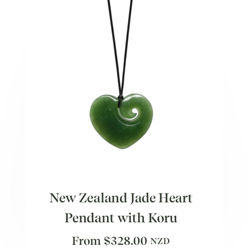 Mountain Jade Green Jade Heart Pendant Necklace